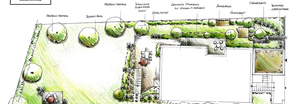 Naturnaher Familiengartenplanung durch Gartenarchitekt von Prachtgarten