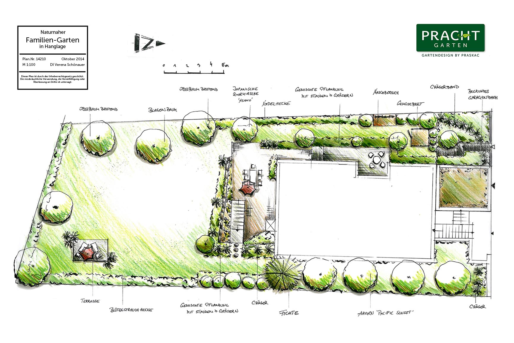 Naturnaher Familiengartenplanung durch Gartenarchitekt von Prachtgarten