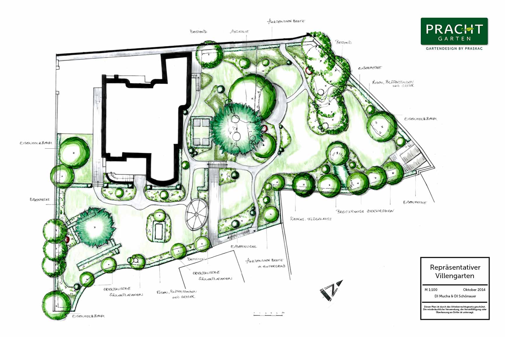 Repraesentative planung eines Villengartens in NÖ